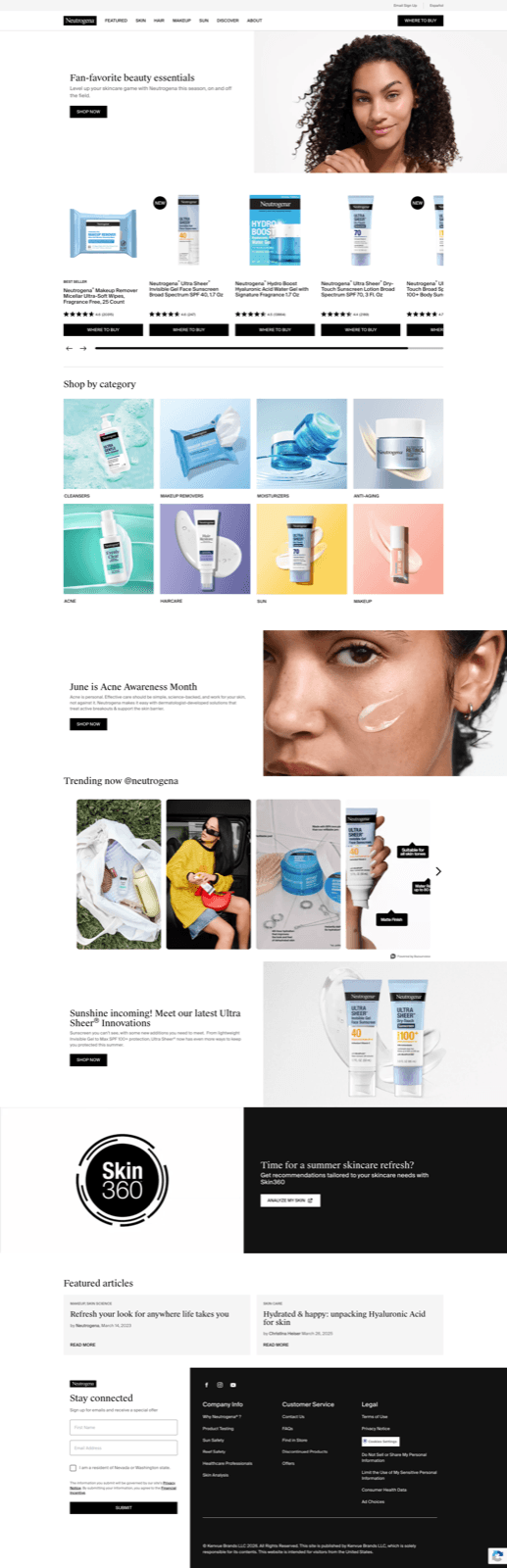 Full-page view of anonymous agency client marketing site on headless CMS